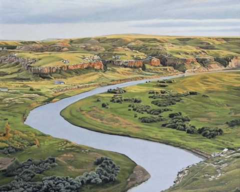 Framed Milk River Evening Print