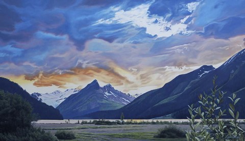 Framed Mountain Evening Print