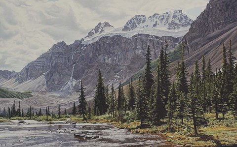 Framed Quadra Mountain Print