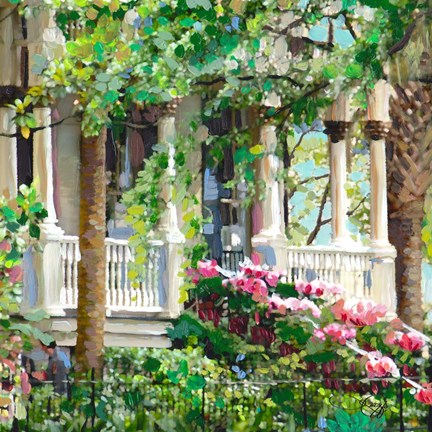 Framed Savannah Porch Print