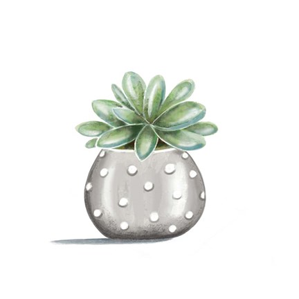 Framed Polka Dot Succulent Print