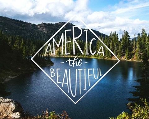 Framed America the Beautiful Print