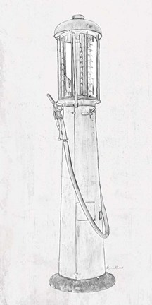 Framed Fuel Station Sketch No. 1 Print