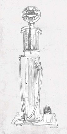 Framed Fuel Station Sketch No. 2 Print