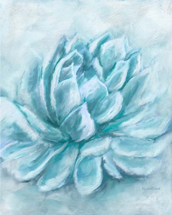 Framed Aqua Succulent III Print