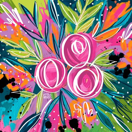 Framed Pink Floral Print