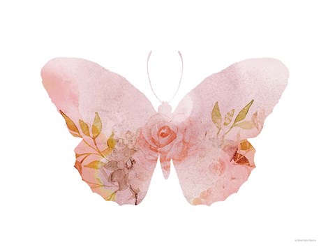 Framed Meadow Flora Butterfly Print