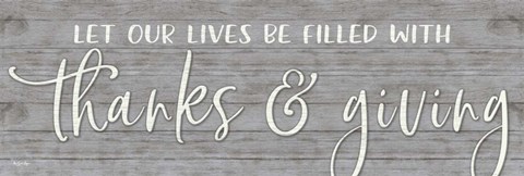 Framed Thanks &amp; Giving Print