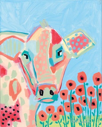 Framed Willa with Poppies Print