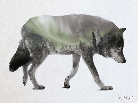 Framed Wolf Walk Print