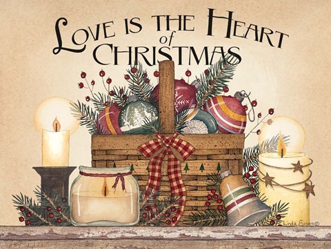 Framed Love is the Heart of Christmas Print