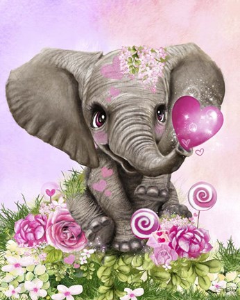 Framed Elephant Kisses Print