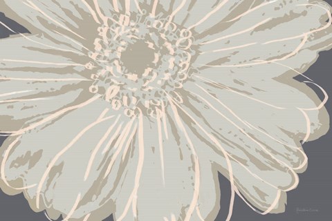 Framed Flower Pop Sketch VIII-Blue BG Print