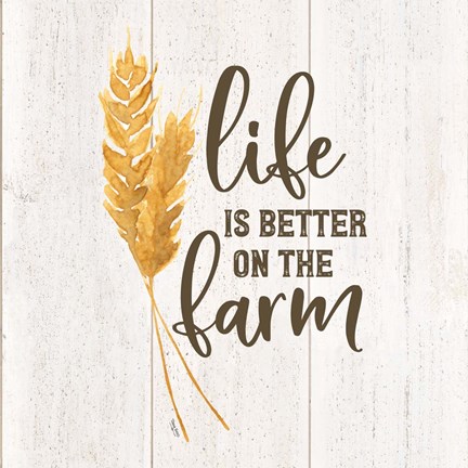 Framed Farm Life V-Better on the Farm Print