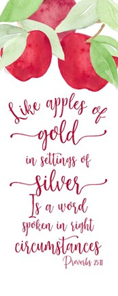 Framed Fruit of the Spirit vertical II-Apples Print