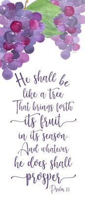 Framed Fruit of the Spirit vertical III-Like a tree Print