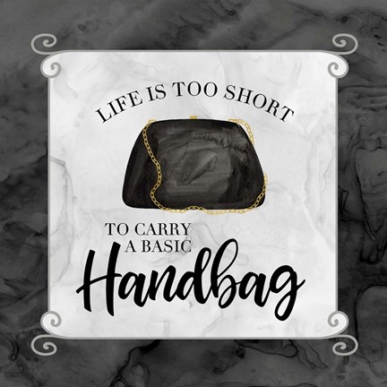 Framed Fashion Humor X-Basic Handbag Print