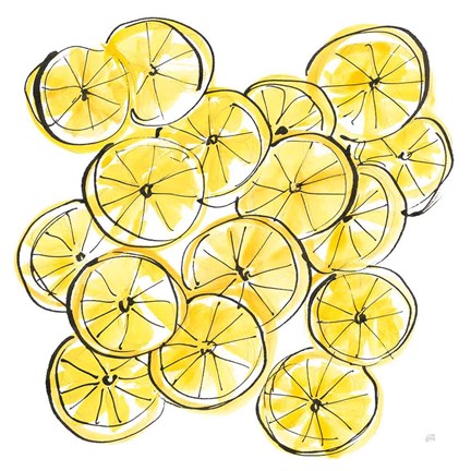 Framed Cut Lemons III Print