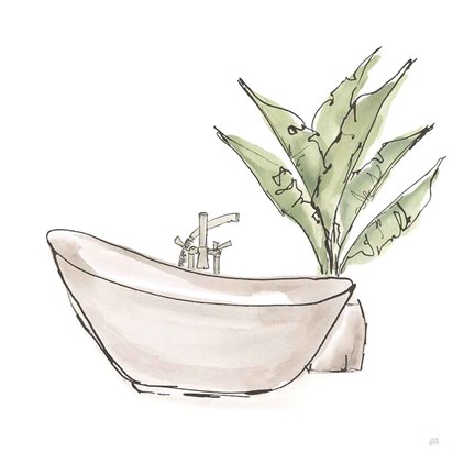 Framed Neutral Tub VI Print