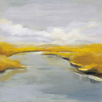 Framed Maine Fall River Print