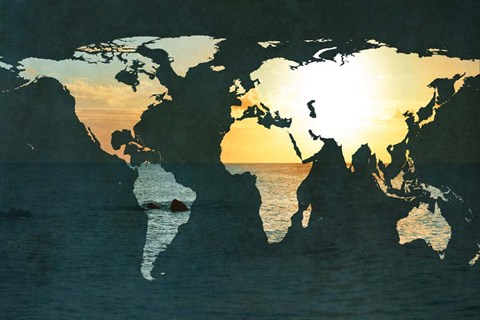 Framed Coastal Map Print