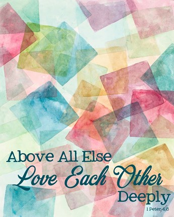 Framed Love Each Other Deeply Print