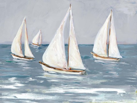 Framed Sailing Calm Waters I Print