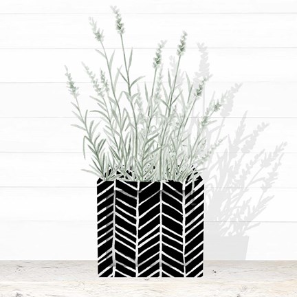 Framed Lavender and Wood Square I Print