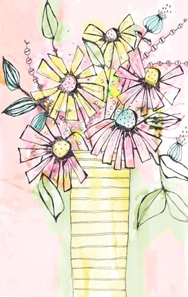 Framed Wildflowers Vase Print