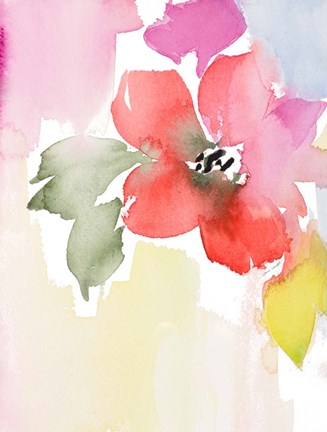 Framed Modern Fleur II Print