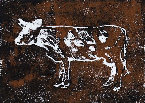 Framed Country Cow Print