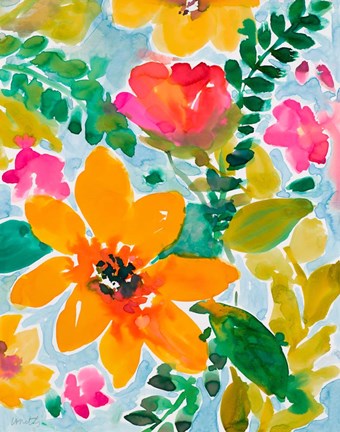 Framed Bright and Cheery Blooms Print
