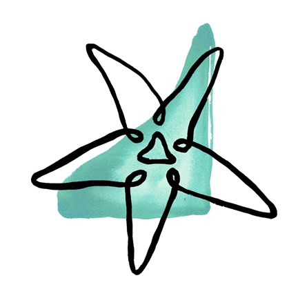 Framed Coastal Contours II Print