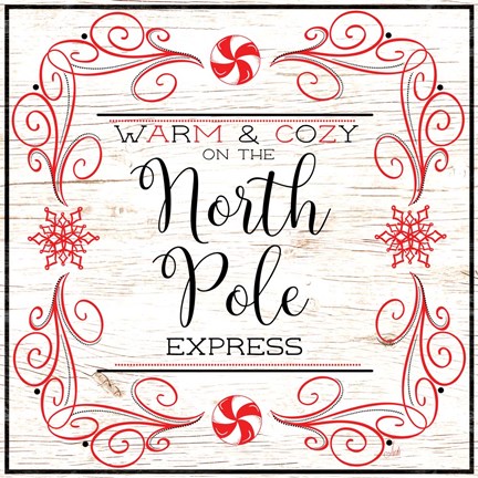 Framed North Peppermint Pole I Print