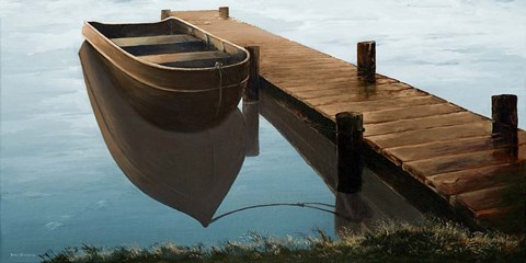 Framed Quiet Blue Morning Print