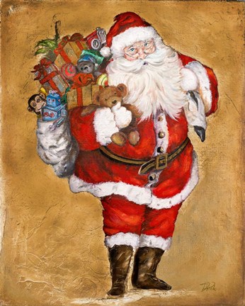 Framed Jolly Night on Gold Print