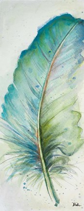 Framed Watercolor Feather IV Print