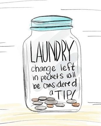 Framed Laundry Tip Jar Print