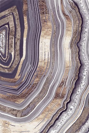 Framed Tribeca Rose Gold Geode Print