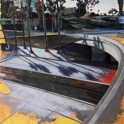 Framed Downtown, Around the Palms Print