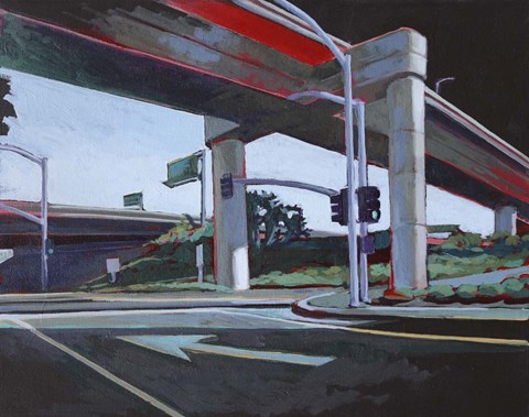 Framed Driving in Orange County Print