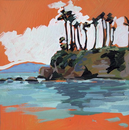 Framed Shaws Cove at Laguna Beach Print