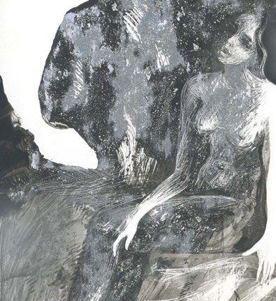 Framed Sitting girl Print
