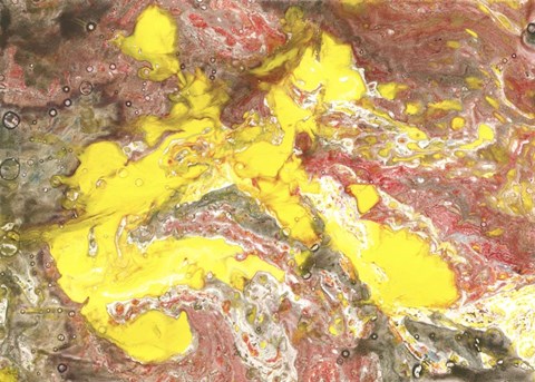 Framed Yellow Lava Print