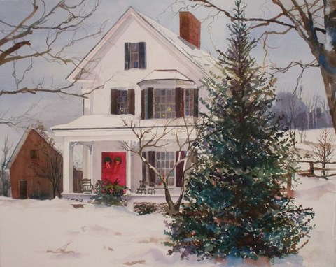 Framed Christmas Farmhouse Print