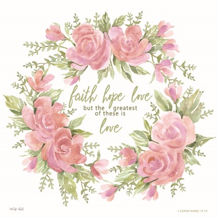 Framed Faith Hope Love Print