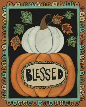 Framed Blessed Pumpkins Print