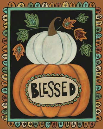 Framed Blessed Pumpkins Print