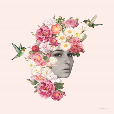 Framed Flower Girl I Print