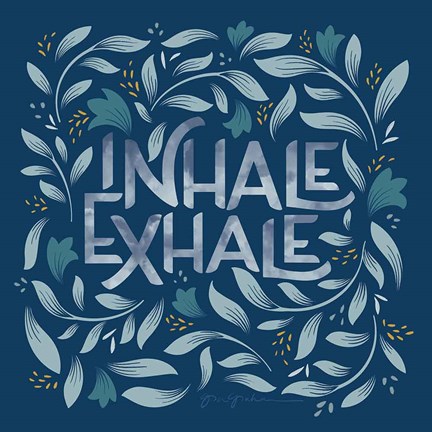 Framed Calm Words II Dark Print